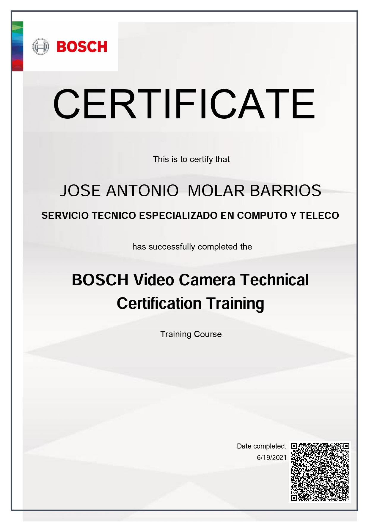 Certificacion Bosch